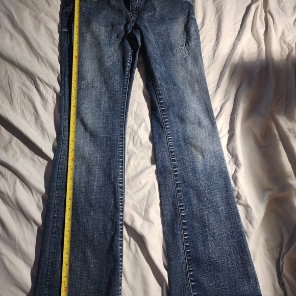 Juniors' SO® Low-Rise Bootcut Jeans medium wash size 9 - Picture 6 of 6